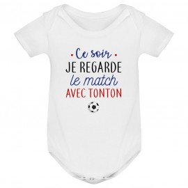 Body bébé Je regarde le foot avec tonton