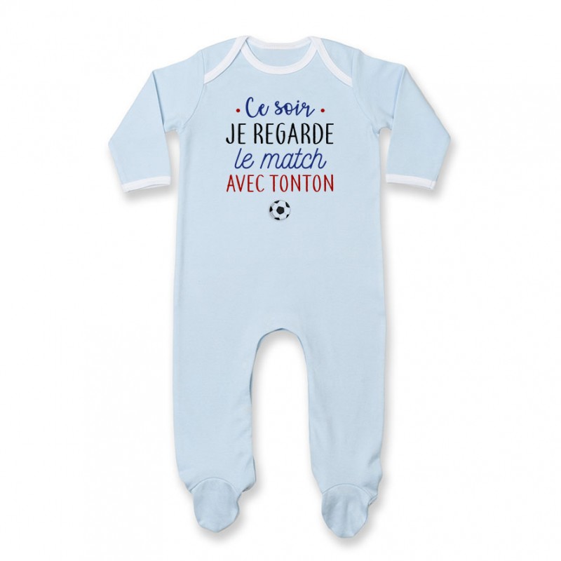 Pyjama bébé Je regarde le foot avec tonton