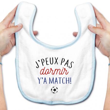 Bavoir bébé J'peux pas dormir y'a match