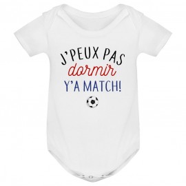 Body bébé J'peux pas dormir y'a match