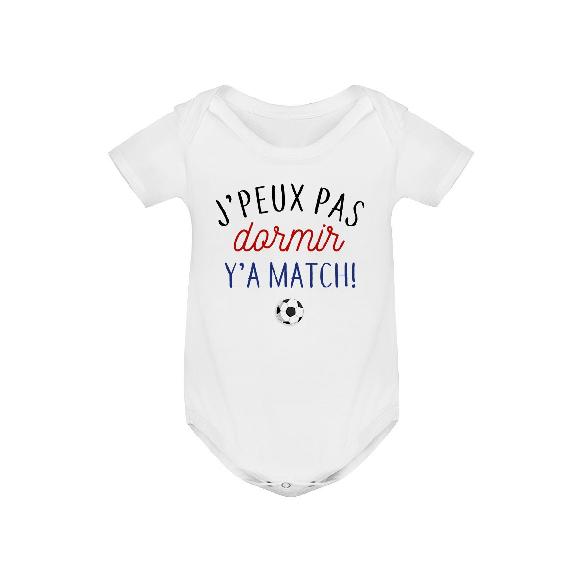 Body bébé J'peux pas dormir y'a match