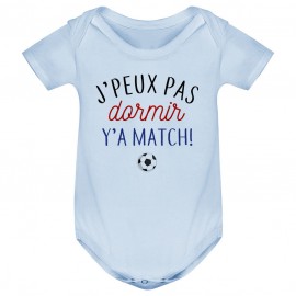 Body bébé J'peux pas dormir y'a match