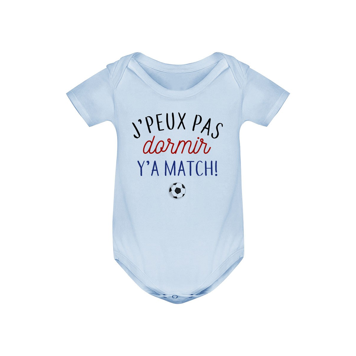 Body bébé J'peux pas dormir y'a match