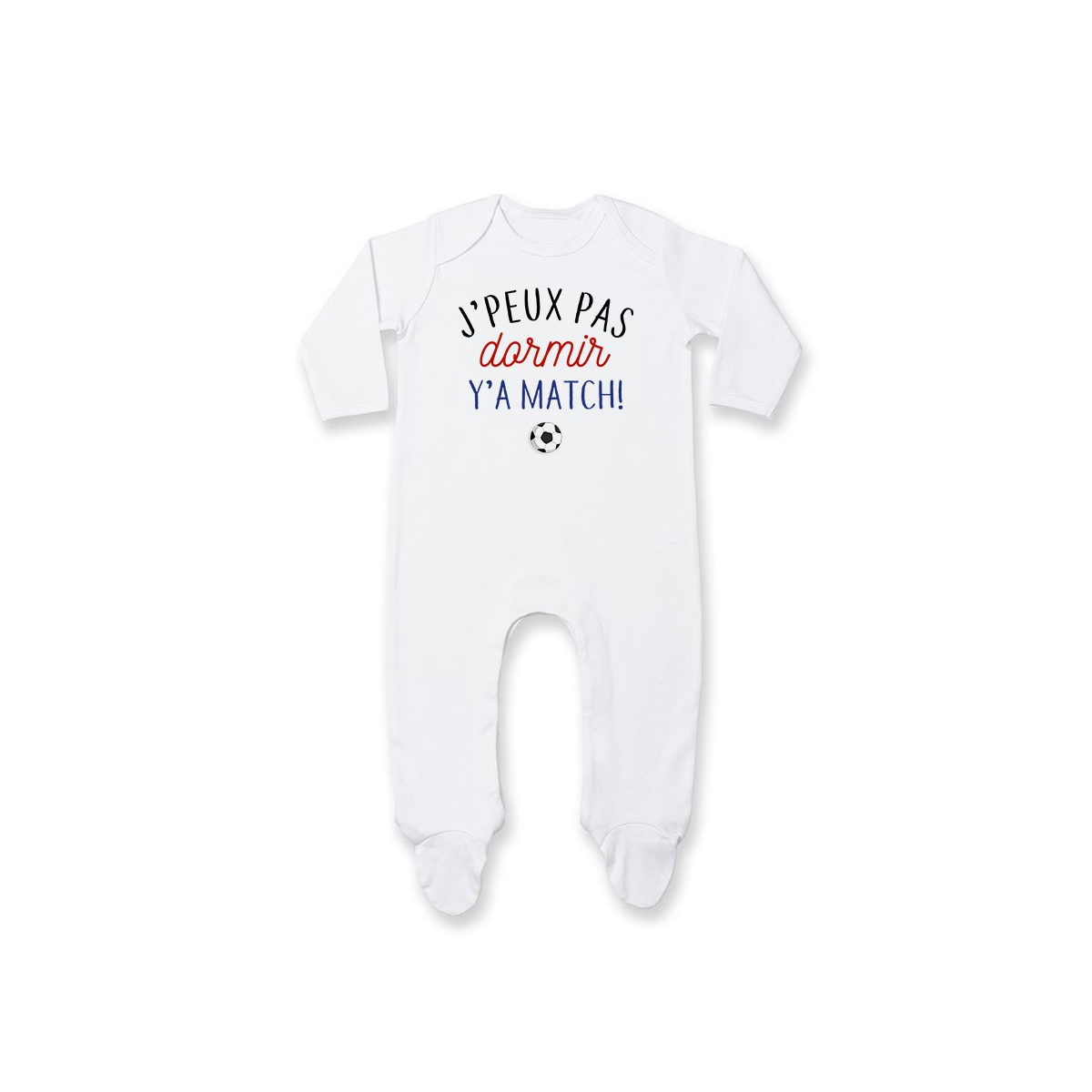 Pyjama bébé J'peux pas dormir y'a match