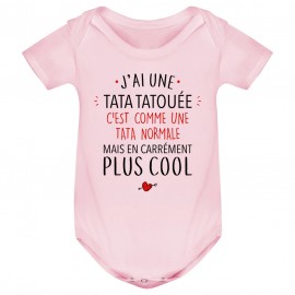 Body bébé J'ai une tata tatouée