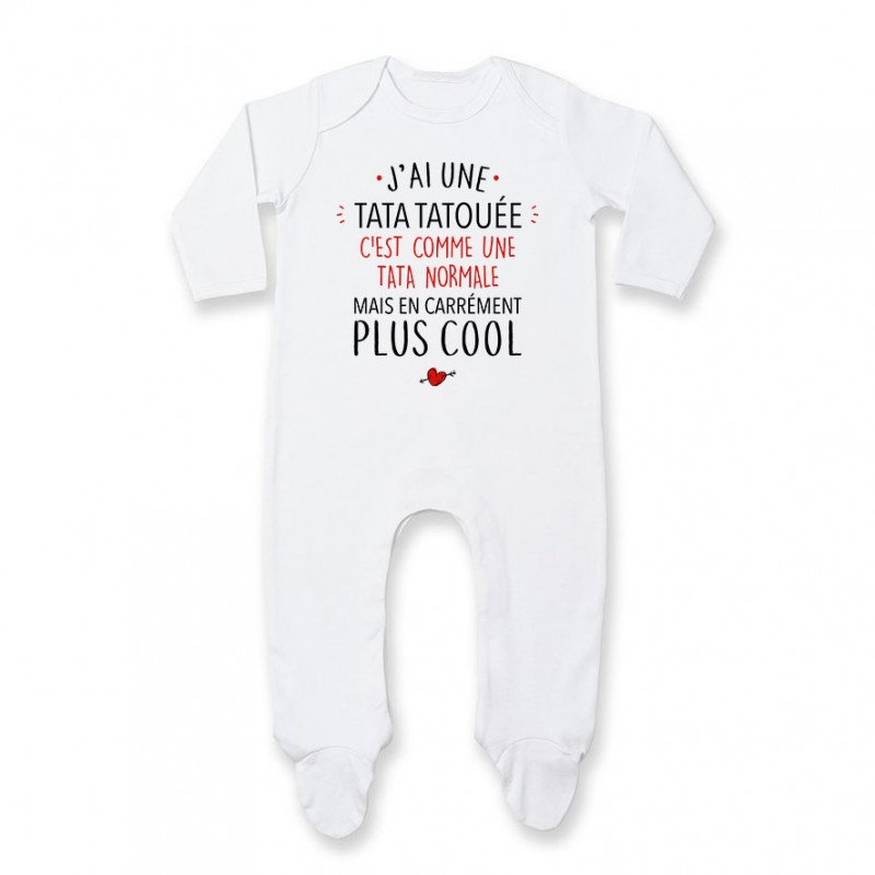 Pyjama bébé J'ai une tata tatouée Pyjama bébé J'ai une tata tatouée