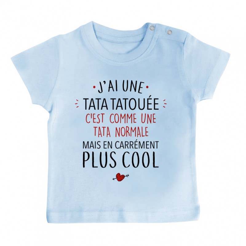 T-Shirt bébé J'ai une tata tatouée