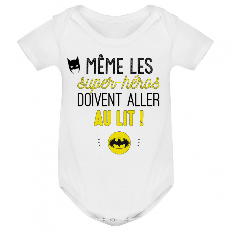 Body bébé Au lit! Batman