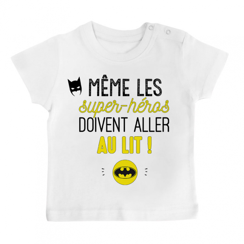 T-shirt bébé Au lit! Batman T-shirt bébé Au lit! Batman
