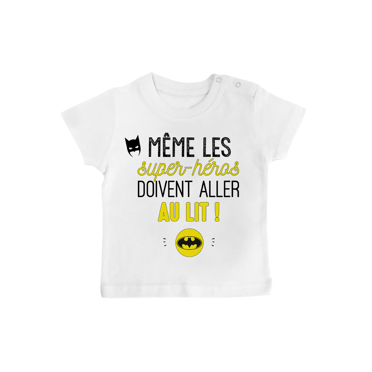 T-shirt bébé Au lit! Batman