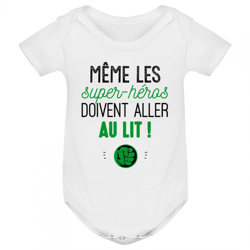 Body bébé Au lit! Hulk