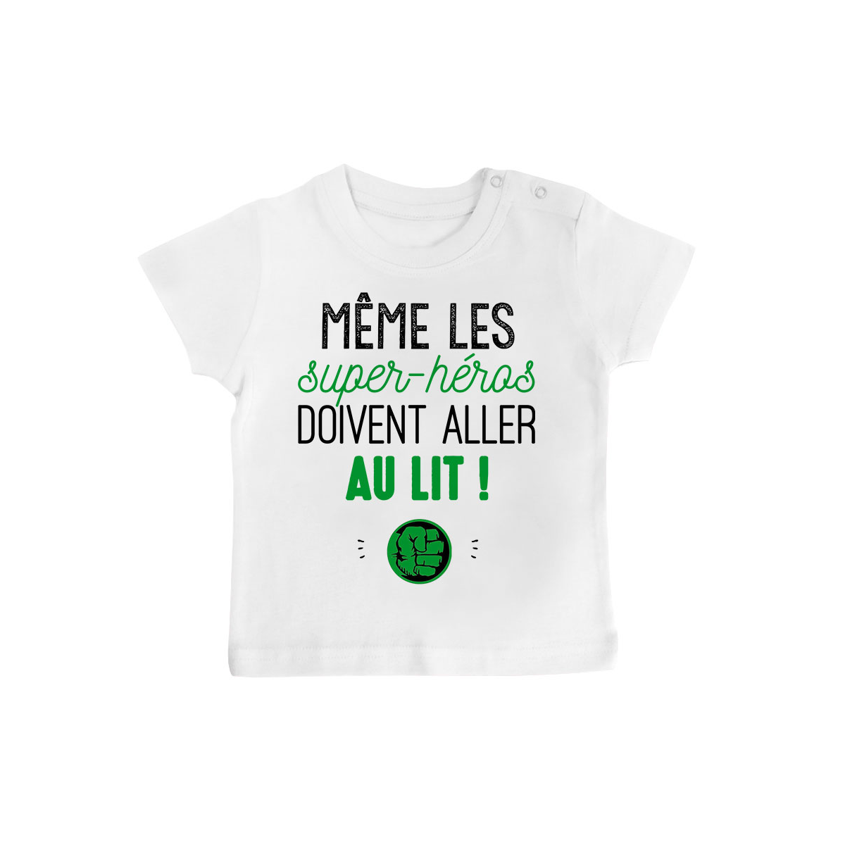 T-shirt bébé Au lit! Hulk