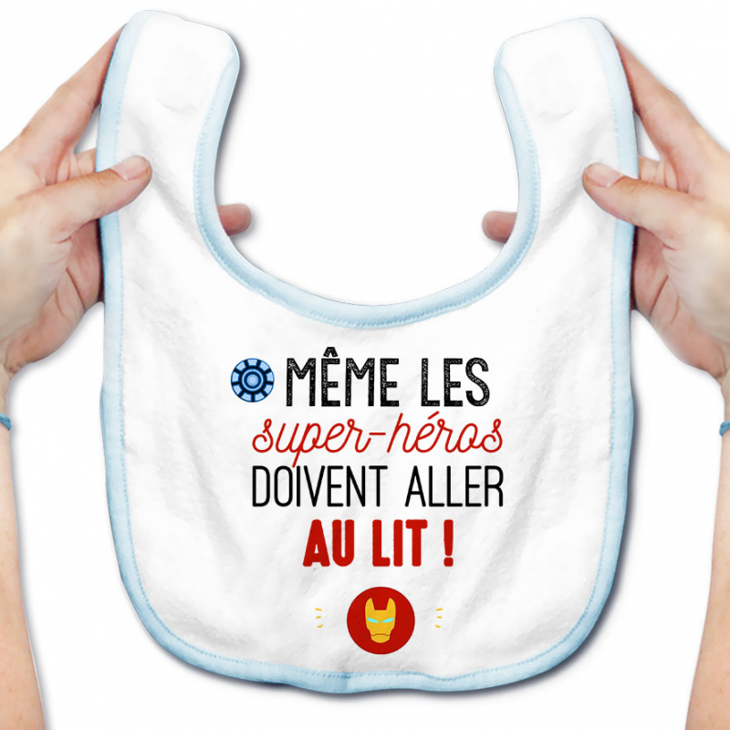 Bavoir bébé Au lit! Iron Man