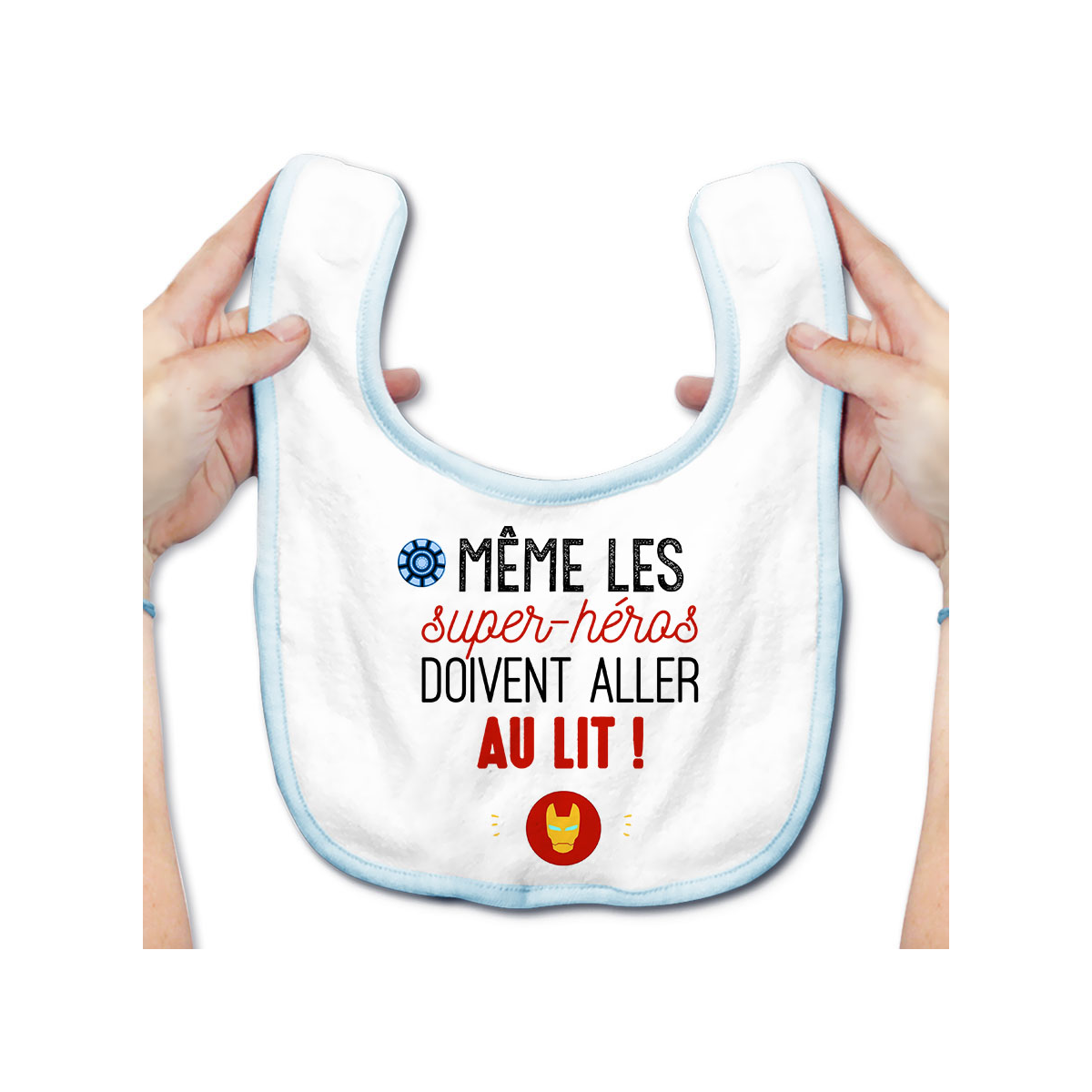 Bavoir bébé Au lit! Iron Man