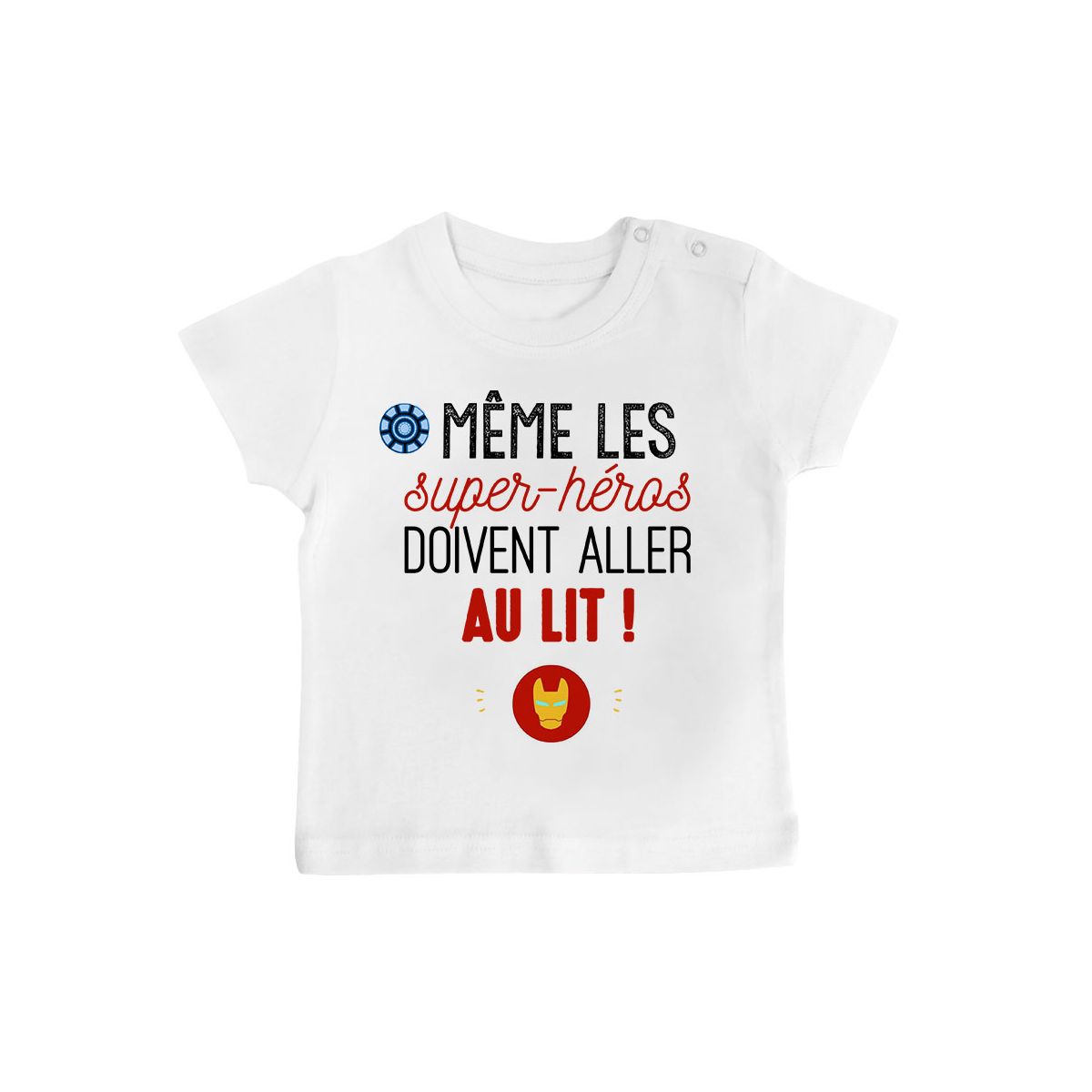 T-shirt bébé Au lit! Iron Man