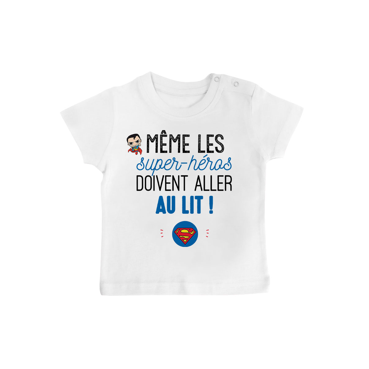 T-shirt bébé Au lit! Superman