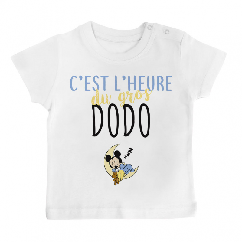 T-shirt bébé C'est l'heure du dodo T-shirt bébé C'est l'heure du dodo