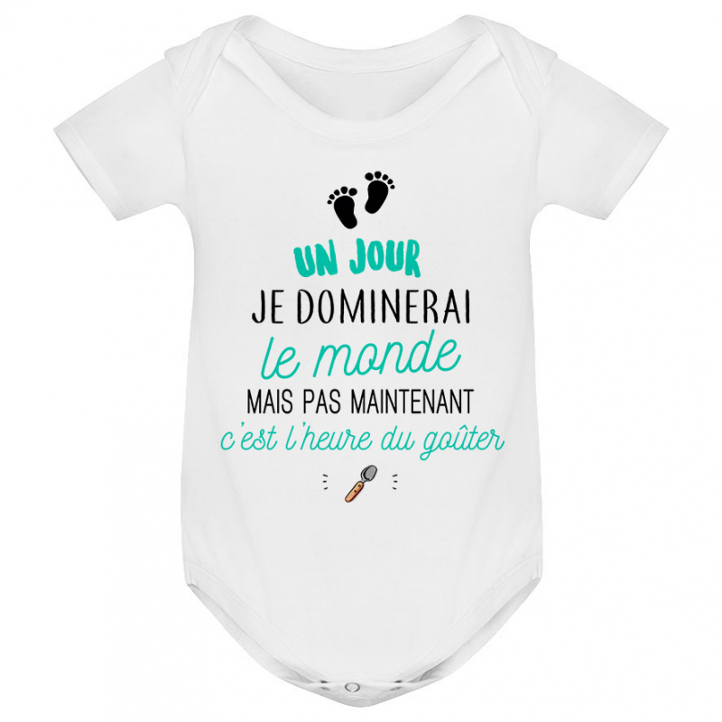Bavoir bébé C'est l'heure du goûter Bavoir bébé C'est l'heure du goûter
