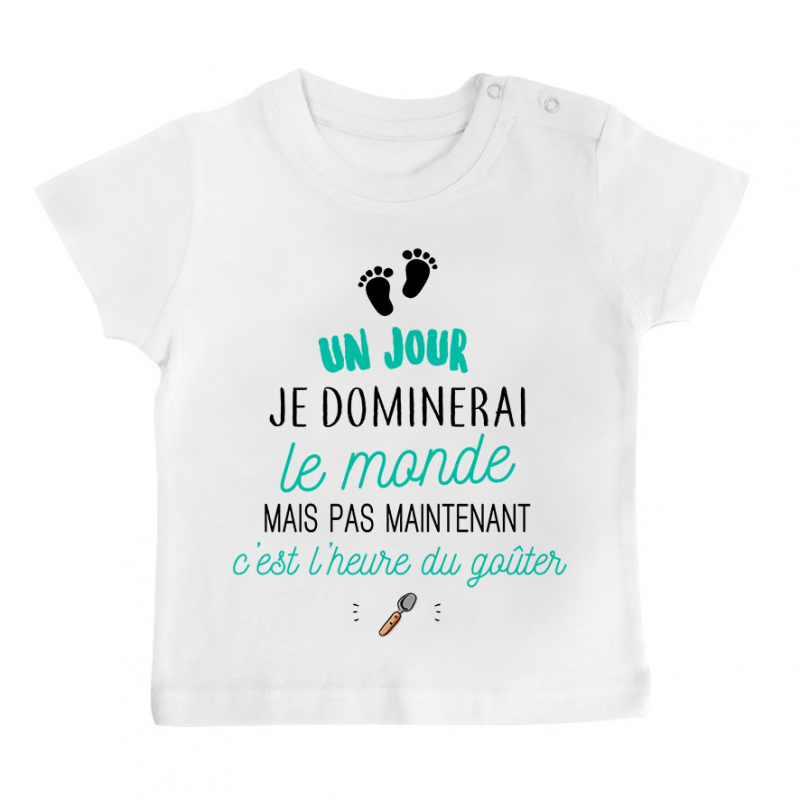 T-shirt bébé C'est l'heure du goûter T-shirt bébé C'est l'heure du goûter