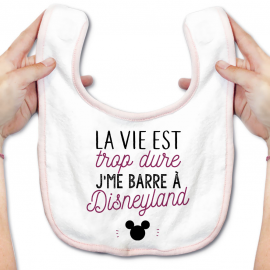 Bavoir bébé J'me barre à Disneyland