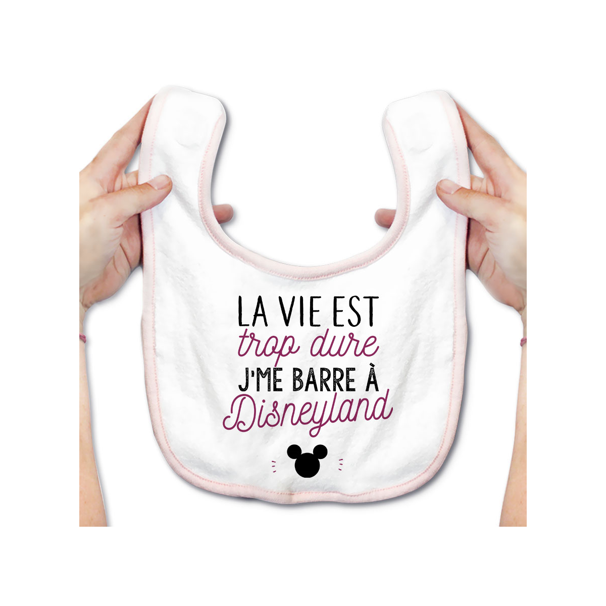 Bavoir bébé J'me barre à Disneyland