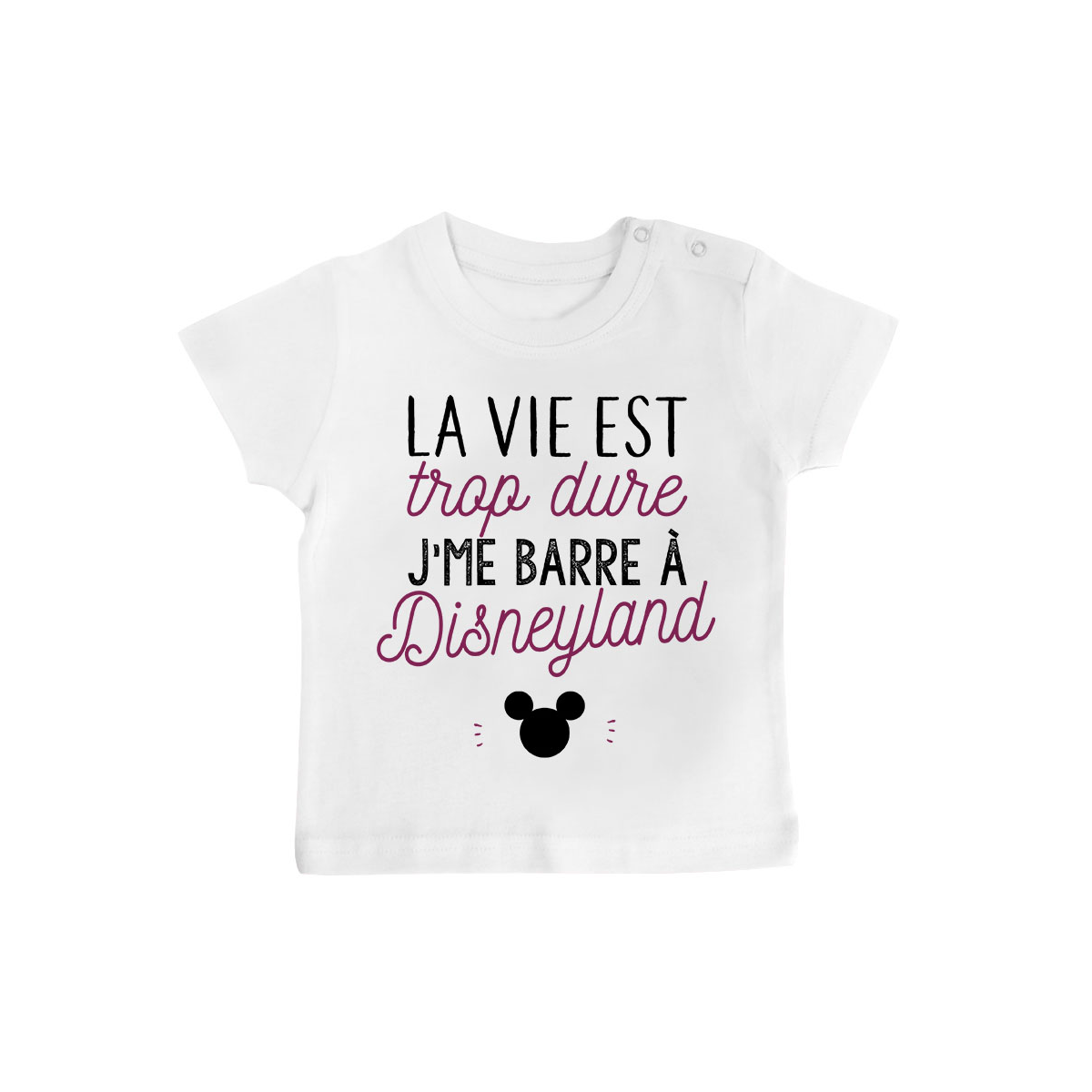 T-shirt bébé J'me barre à Disneyland