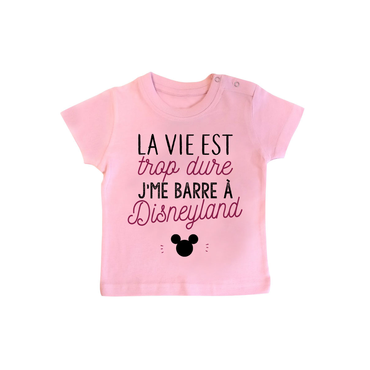 T-shirt bébé J'me barre à Disneyland