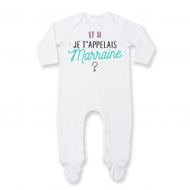 Pyjama bébé Et si je t'appelais Marraine ?