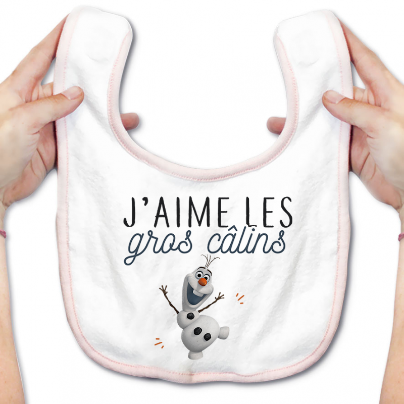 Bavoir bébé J'aime les gros câlins Bavoir bébé J'aime les gros câlins