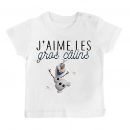 T-shirt bébé J'aime les gros câlins