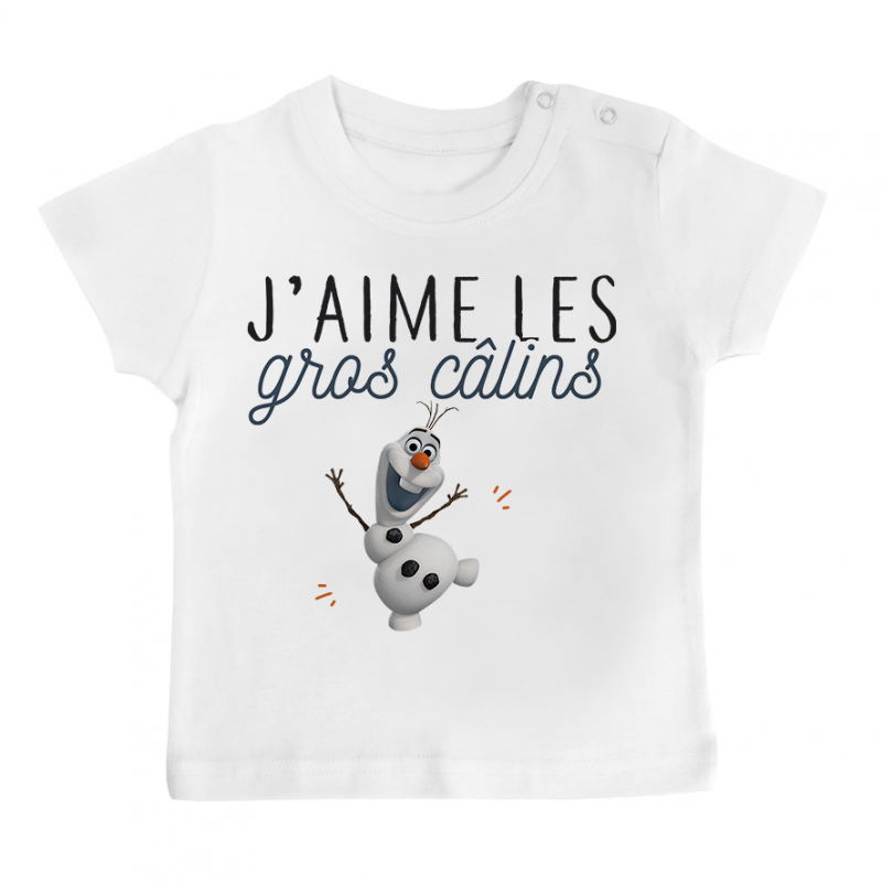 T-shirt bébé J'aime les gros câlins T-shirt bébé J'aime les gros câlins