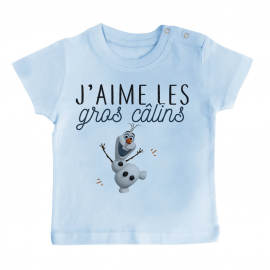 T-shirt bébé J'aime les gros câlins