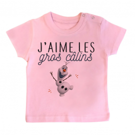 T-shirt bébé J'aime les gros câlins