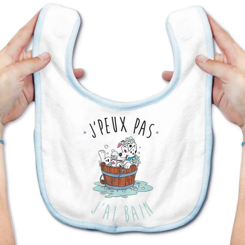 Bavoir bébé J'peux pas j'ai bain Bavoir bébé J'peux pas j'ai bain