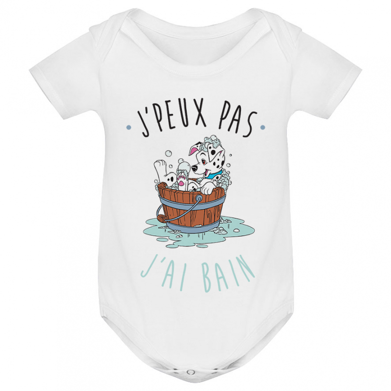 Body bébé J'peux pas j'ai bain Body bébé J'peux pas j'ai bain