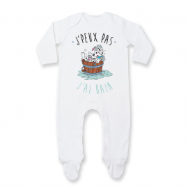 Pyjama bébé J'peux pas j'ai bain