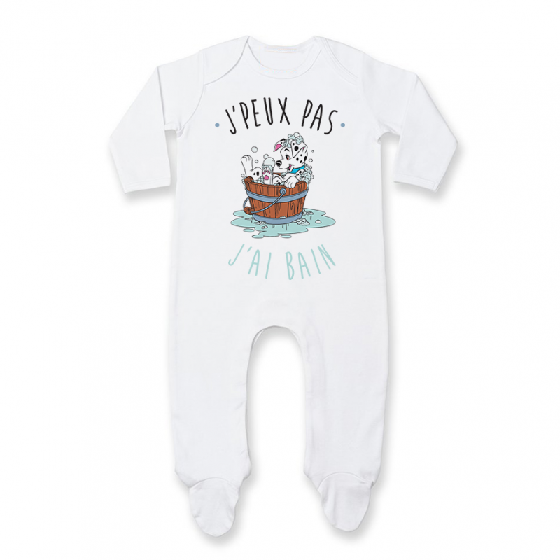Pyjama bébé J'peux pas j'ai bain Pyjama bébé J'peux pas j'ai bain