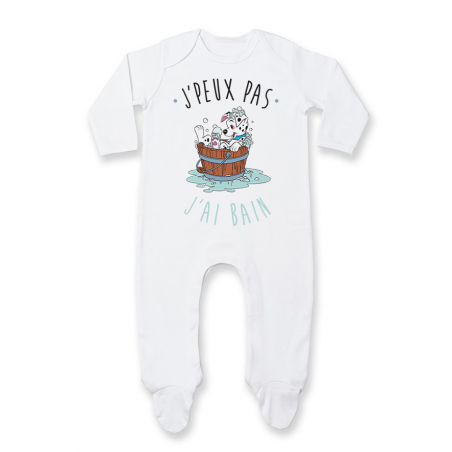 Pyjama bébé J'peux pas j'ai bain