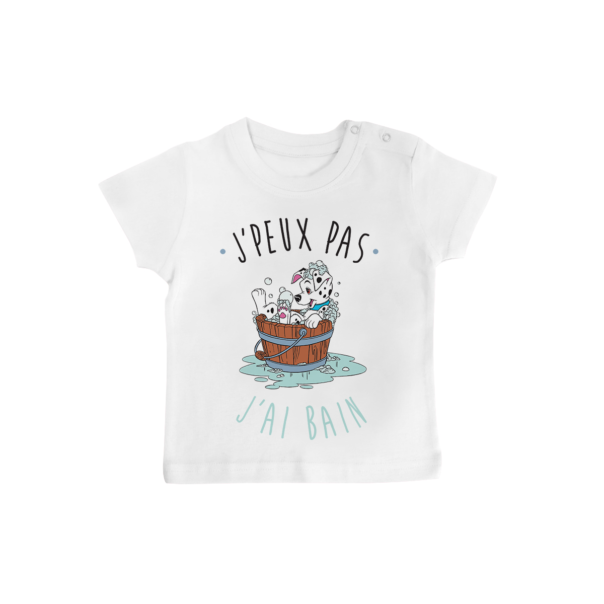 T-shirt bébé J'peux pas j'ai bain