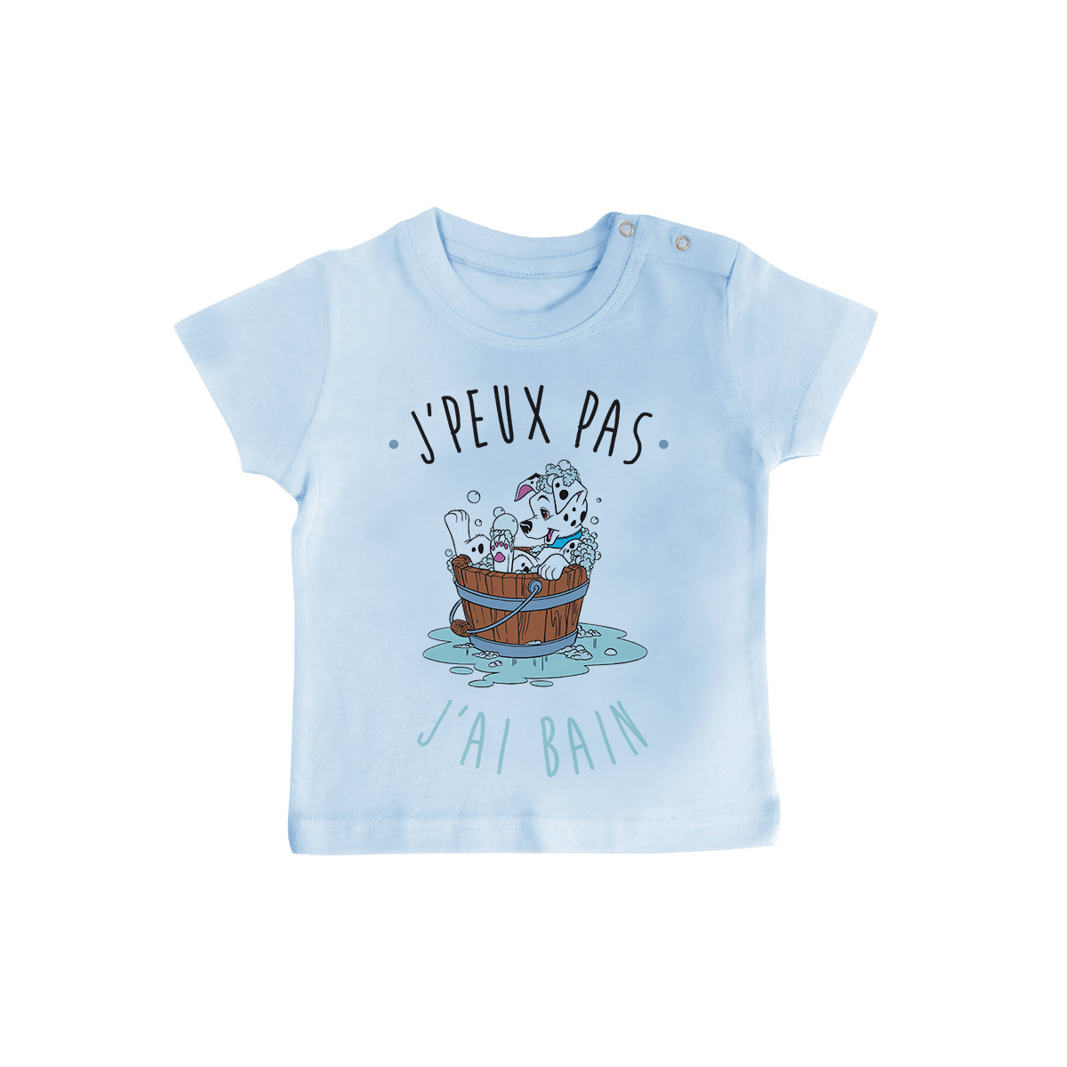 T-shirt bébé J'peux pas j'ai bain