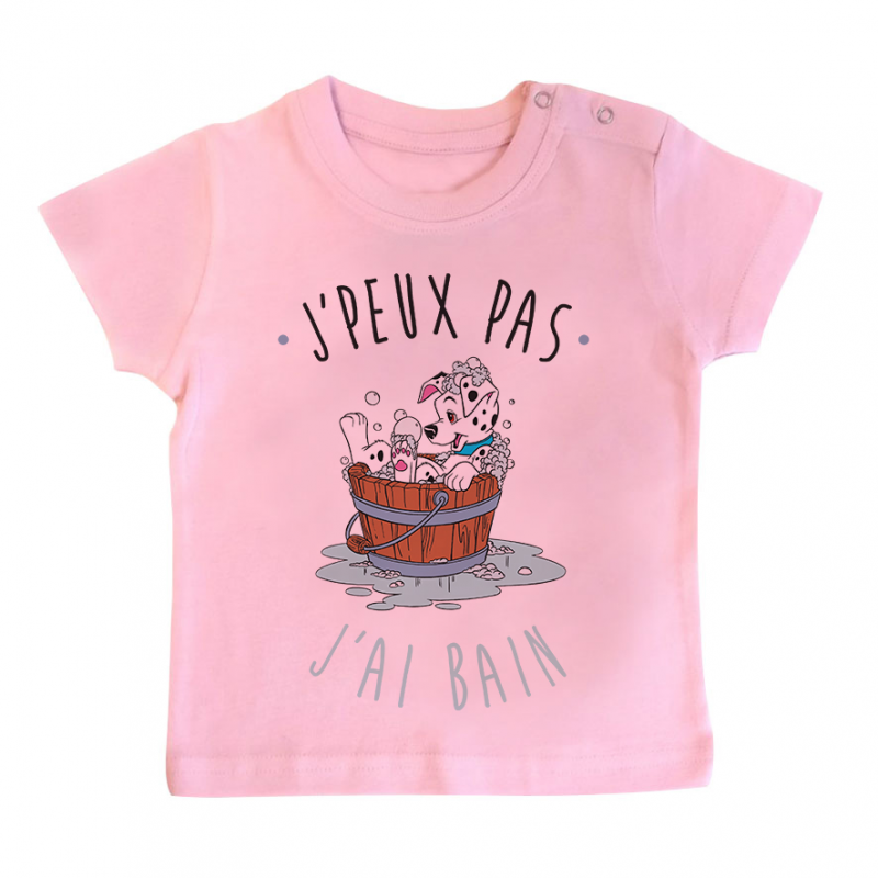 T-shirt bébé J'peux pas j'ai bain