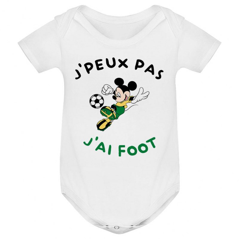 Body bébé J'peux pas j'ai foot Body bébé J'peux pas j'ai foot