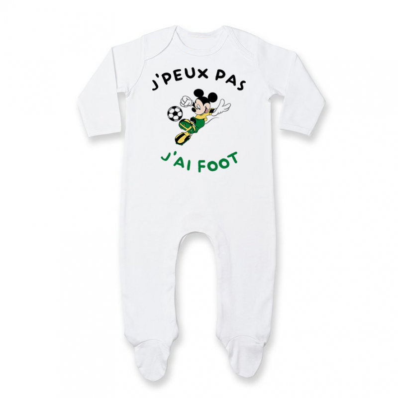 Pyjama bébé J'peux pas j'ai foot