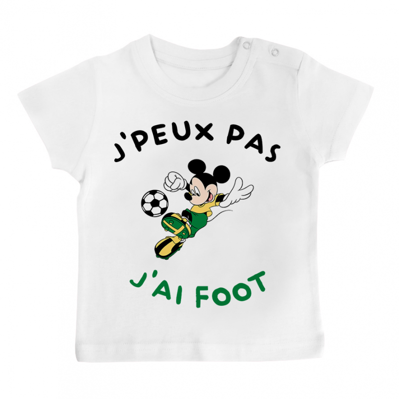 T-shirt bébé J'peux pas j'ai foot T-shirt bébé J'peux pas j'ai foot