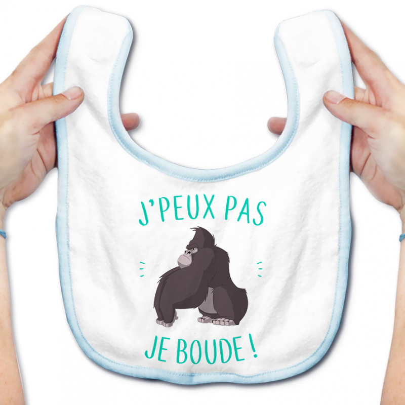 Bavoir bébé J'peux pas je boude Bavoir bébé J'peux pas je boude