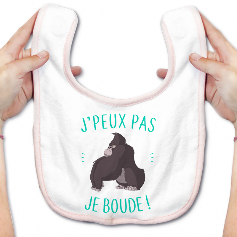 Bavoir bébé J'peux pas je boude Bavoir bébé J'peux pas je boude