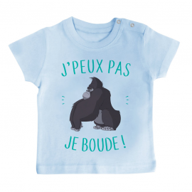 T-shirt bébé J'peux pas je boude