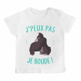 T-shirt bébé J'peux pas je boude