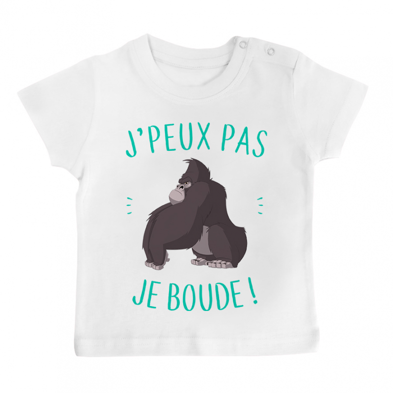 T-shirt bébé J'peux pas je boude T-shirt bébé J'peux pas je boude