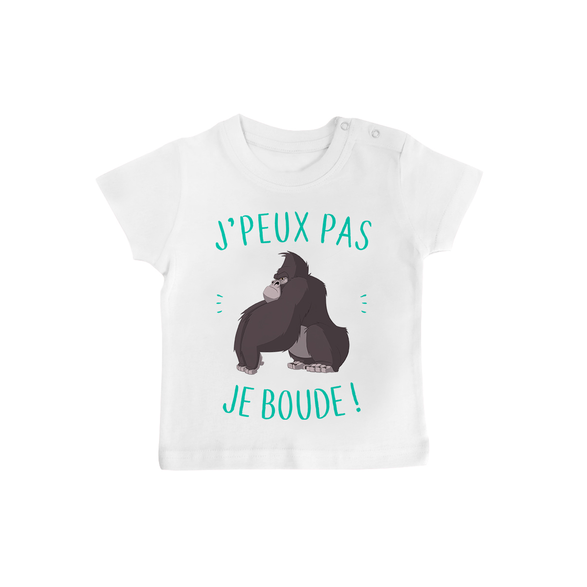 T-shirt bébé J'peux pas je boude